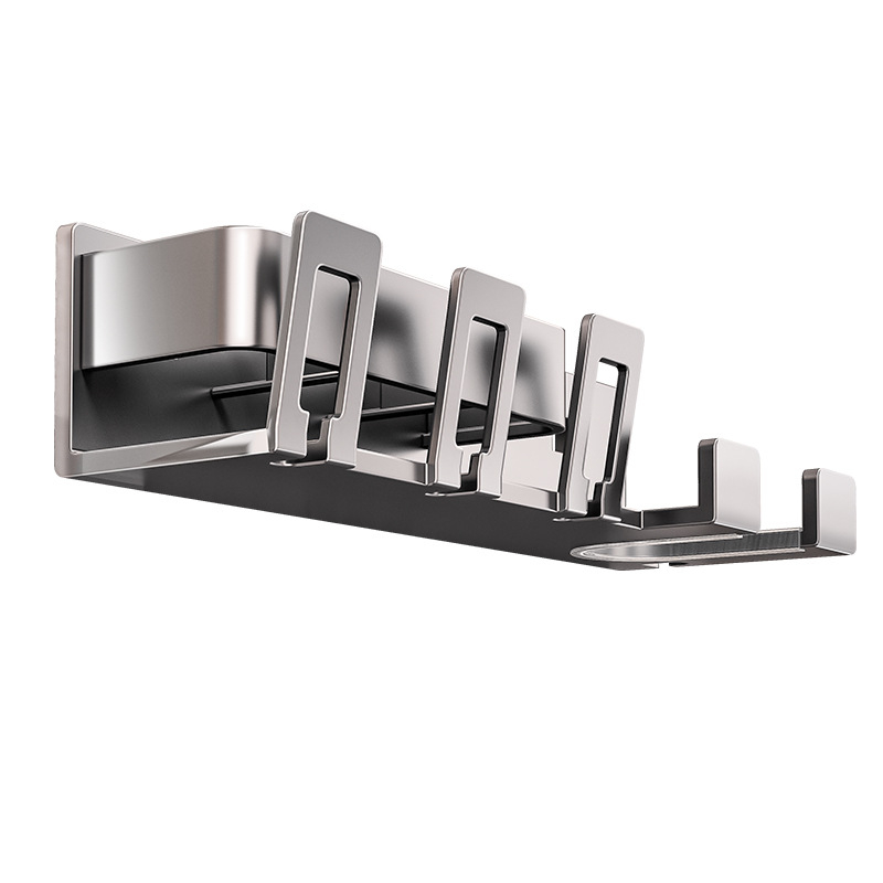 Držač četkica za zube na zid, kosmičkog aluminija, 1-4 pretinca, s dozatorom za pastu, sušenje i pohrana, bez bušenja