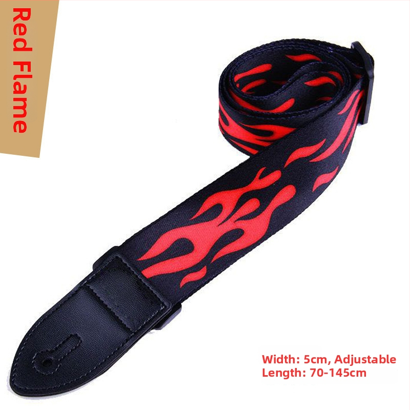 Gitarový popruh, nastaviteľný, s potlačiteľným logom, PU koža, polyesterovo-bavlnený materiál, model 666-2