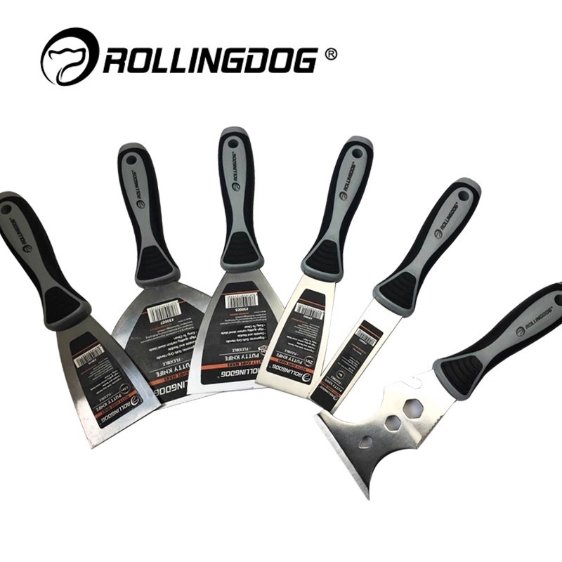 Rolling Dog Nož za špachtlu od karbonskog čelika – pločasti tip, za struganje boje sa zidova, višestruka namjena