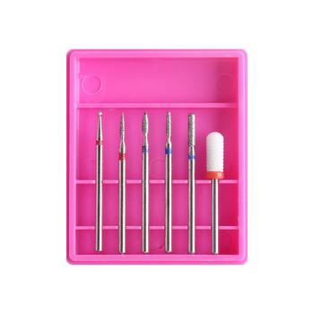 Set de capete pentru polisarea unghiilor – 6 bucăți, stil rus, pre-tratament și îndepărtarea cuticulei