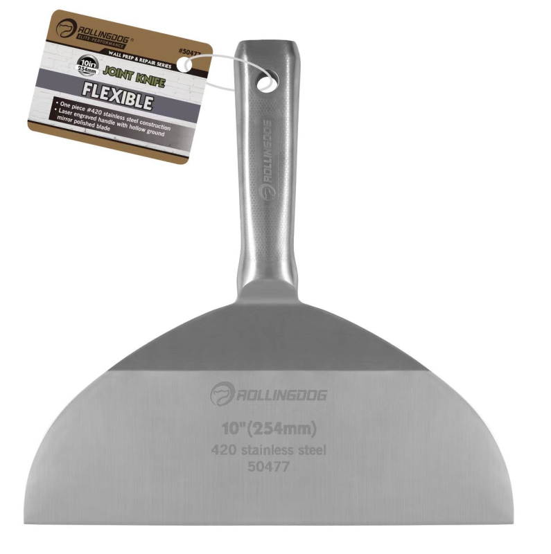Rolling Dog špatula za kit od nehrđajućeg čelika, ravni tip noža, izdržljiva za dekorativne građevine