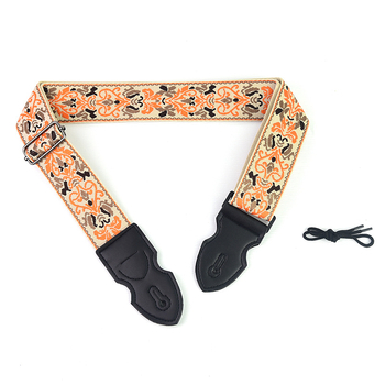 PACEUP gitárpánt, poliészter, modell 346001, hímzett retro etnikus stílusban, hangszerhez.