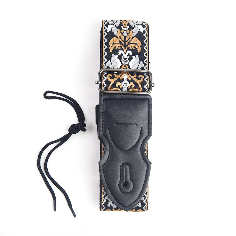 PACEUP gitárpánt, poliészter, modell 346001, hímzett retro etnikus stílusban, hangszerhez.