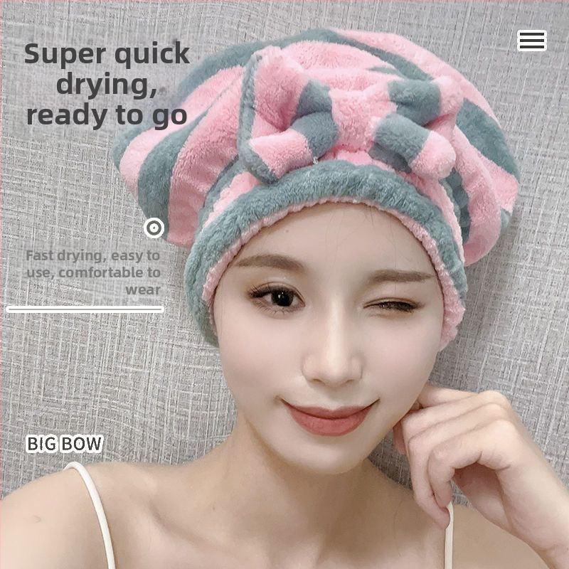Čiapka na sušenie vlasov - PE materiál, pre deti, kórejský štýl, opakovane použiteľná