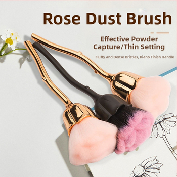 Štetec na makeup s hliníkovou rúčkou, syntetické vlákna, dlhá rúčka, jednorazové balenie s taškou, Pomelo man