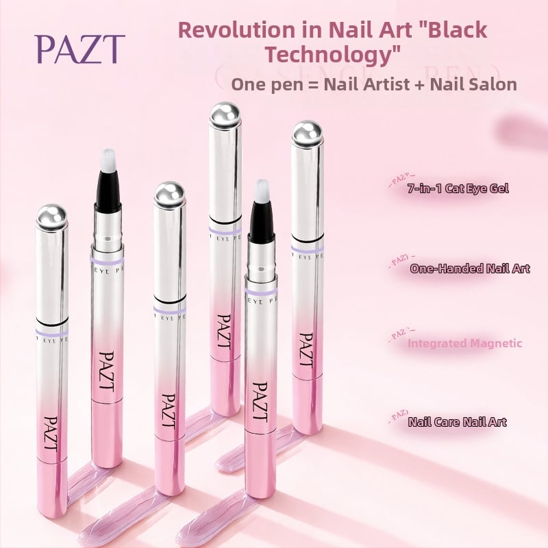PAZT Cat Eye gel de bază pentru unghii – gel de bază pentru lac de unghii, formulă cu pensulă, uz general