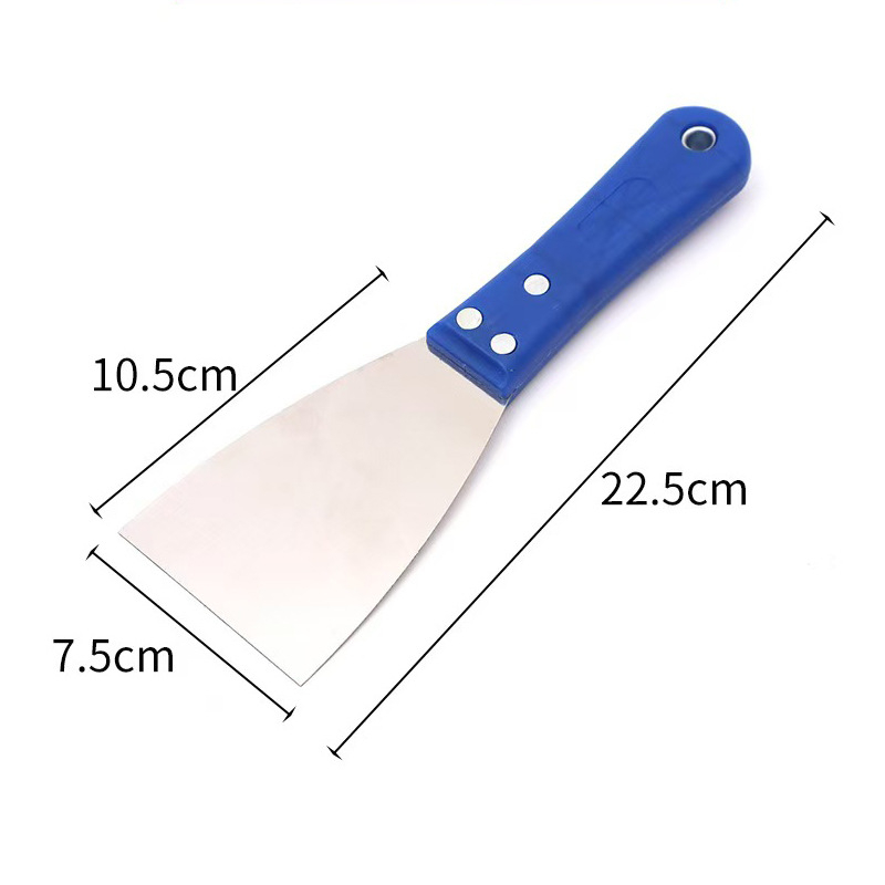 Cuțit de chit cu mâner din lemn, lamă din oțel inoxidabil, lamă groasă pentru curățarea pereților