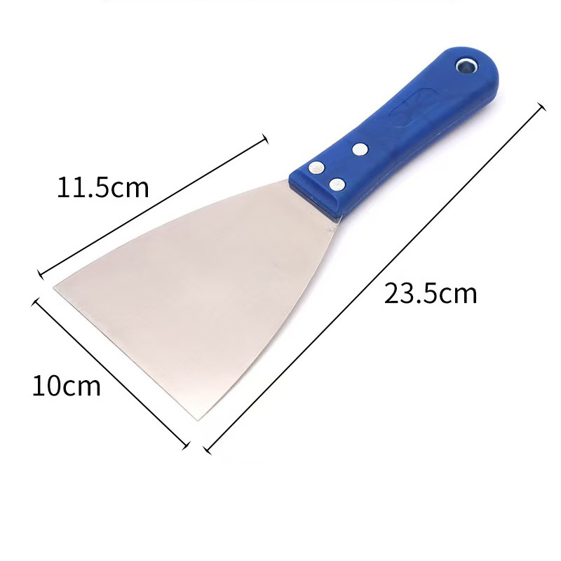 Cuțit de chit cu mâner din lemn, lamă din oțel inoxidabil, lamă groasă pentru curățarea pereților