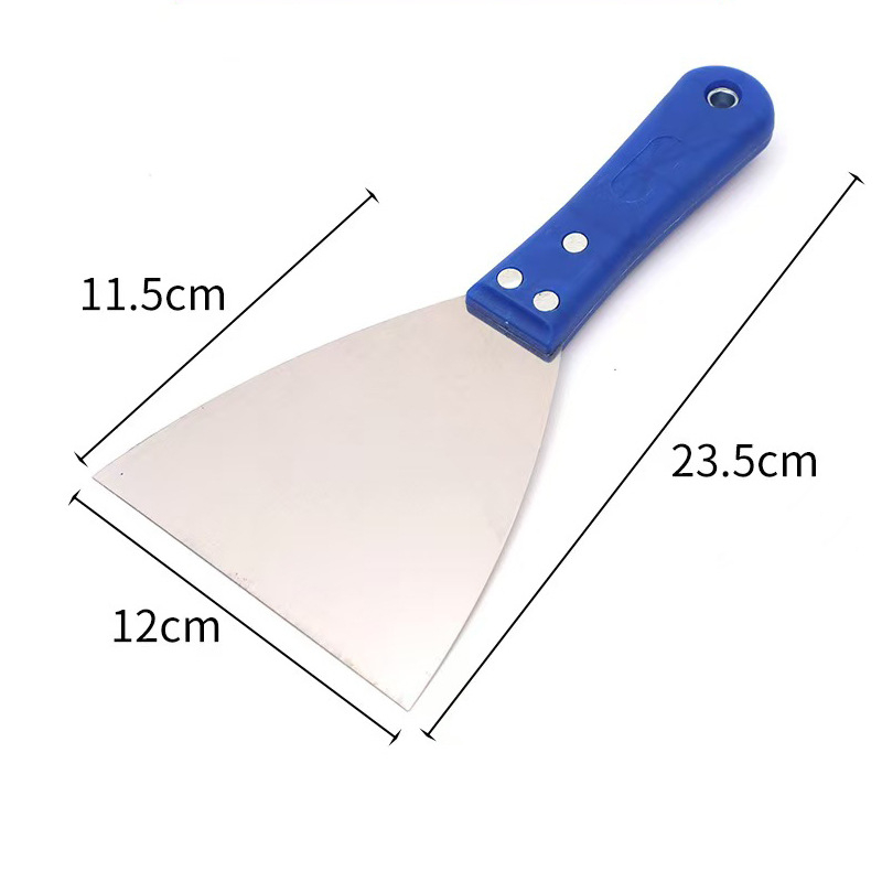 Cuțit de chit cu mâner din lemn, lamă din oțel inoxidabil, lamă groasă pentru curățarea pereților