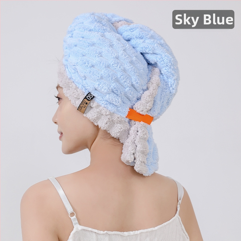 Κεφαλόδεσμος για στέγνωμα μαλλιών με φαρδύ τελείωμα - εξαιρετικά απορροφητικό coral fleece, 150D, 80–99 g, γρήγορο στέγνωμα