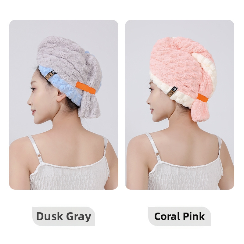 Κεφαλόδεσμος για στέγνωμα μαλλιών με φαρδύ τελείωμα - εξαιρετικά απορροφητικό coral fleece, 150D, 80–99 g, γρήγορο στέγνωμα