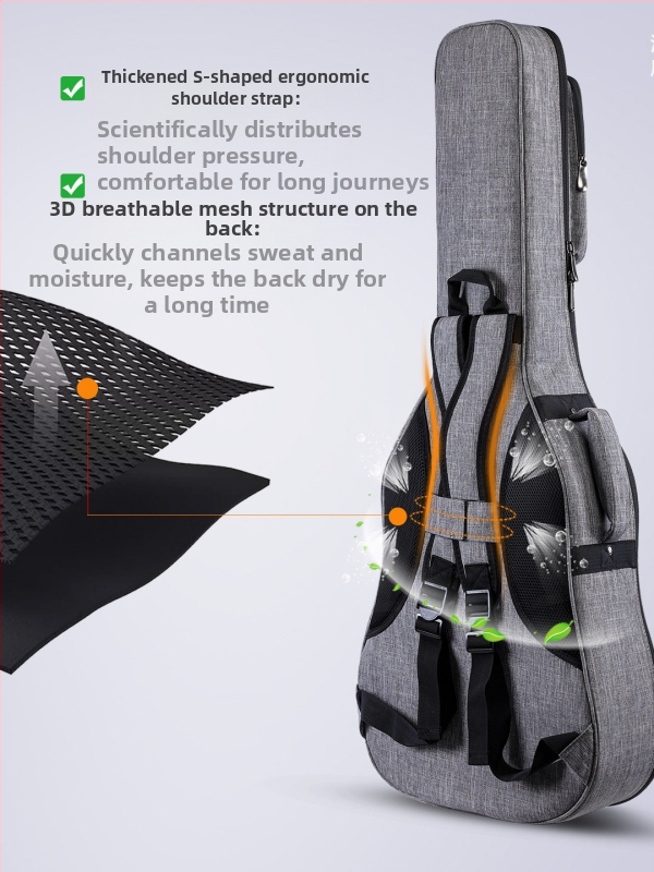 Τσάντα κιθάρας Ruizrui από Oxford ύφασμα, επένδυση Nylon, ιμάντας ώμου με αερόστρωμα, αστικός μινιμαλιστικός σχεδιασμός