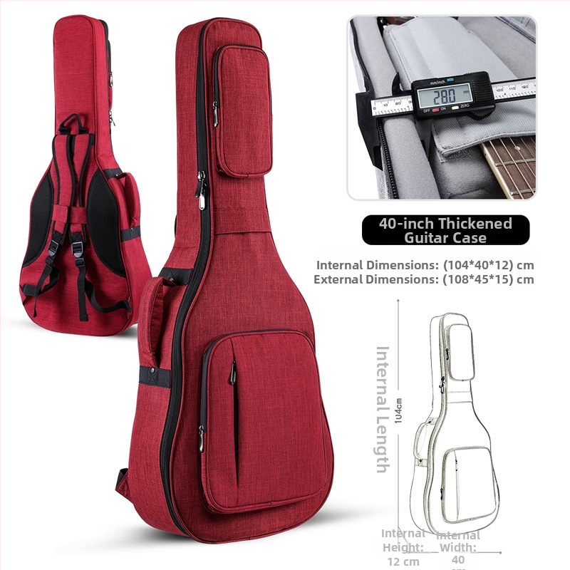 Τσάντα κιθάρας Ruizrui από Oxford ύφασμα, επένδυση Nylon, ιμάντας ώμου με αερόστρωμα, αστικός μινιμαλιστικός σχεδιασμός