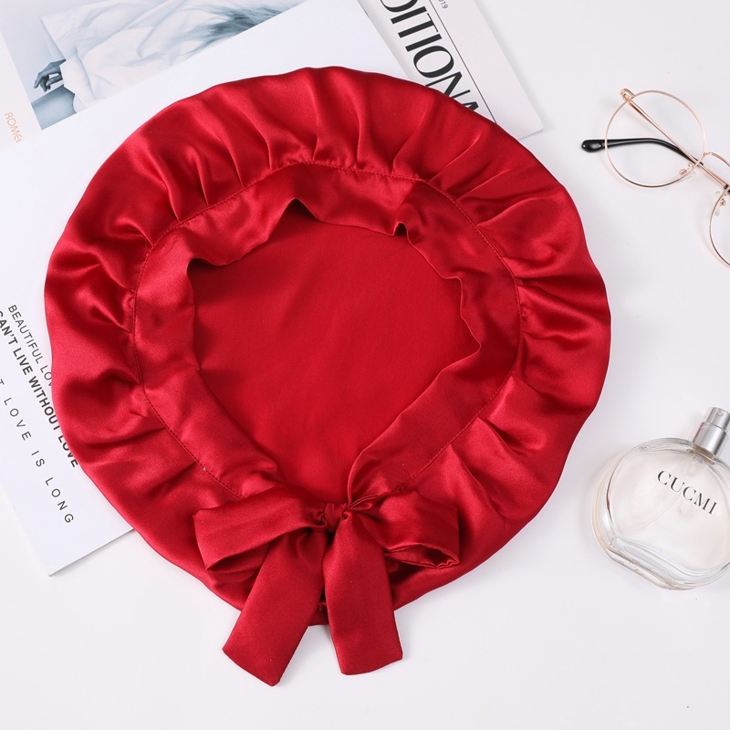 Satenska noćna kapa za kosu, prilagodljiva, marka Jia Yunda Silk, neto težina 27
