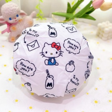 Dvodijelna kapica za tuširanje za odrasle, Kuromi crtani stil, PVC materijal, višekratna upotreba