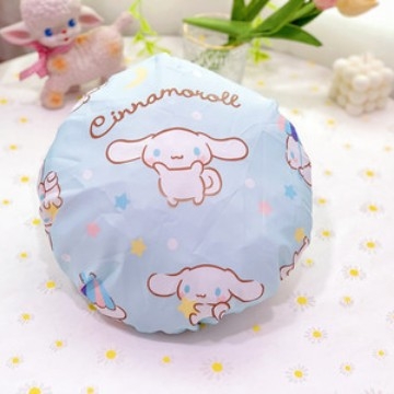 Dvodijelna kapica za tuširanje za odrasle, Kuromi crtani stil, PVC materijal, višekratna upotreba