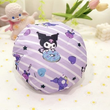 Dvodijelna kapica za tuširanje za odrasle, Kuromi crtani stil, PVC materijal, višekratna upotreba