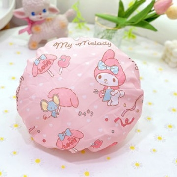 Dvodijelna kapica za tuširanje za odrasle, Kuromi crtani stil, PVC materijal, višekratna upotreba