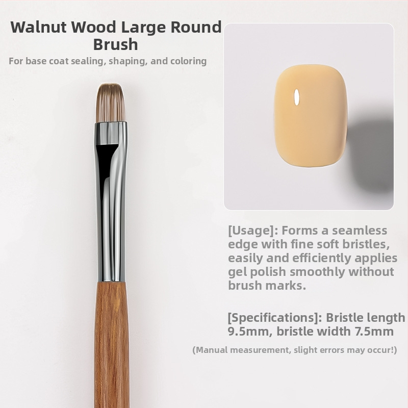 Penă pentru linie în arta unghiilor - ultra-fină, profesională, cu mâner din lemn, lung, set de 10 buc.