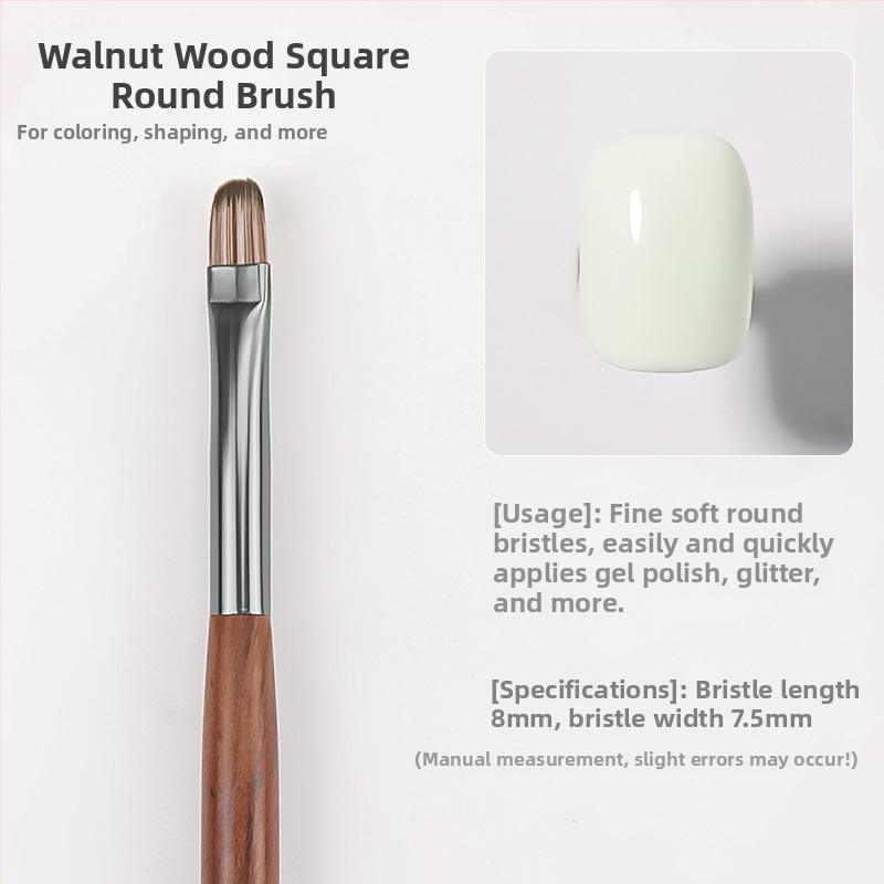 Penă pentru linie în arta unghiilor - ultra-fină, profesională, cu mâner din lemn, lung, set de 10 buc.