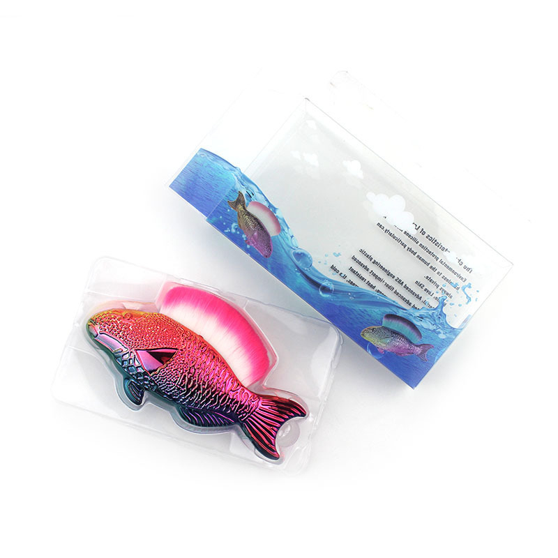 Βούρτσα μακιγιάζ γοργόνα, συνθετικές τρίχες, πλαστική λαβή, συσκευασία σε PVC κουτί, ένα σετ