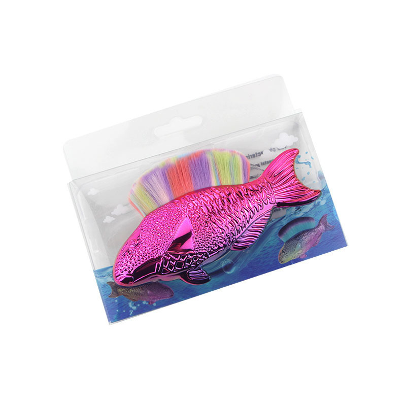 Βούρτσα μακιγιάζ γοργόνα, συνθετικές τρίχες, πλαστική λαβή, συσκευασία σε PVC κουτί, ένα σετ