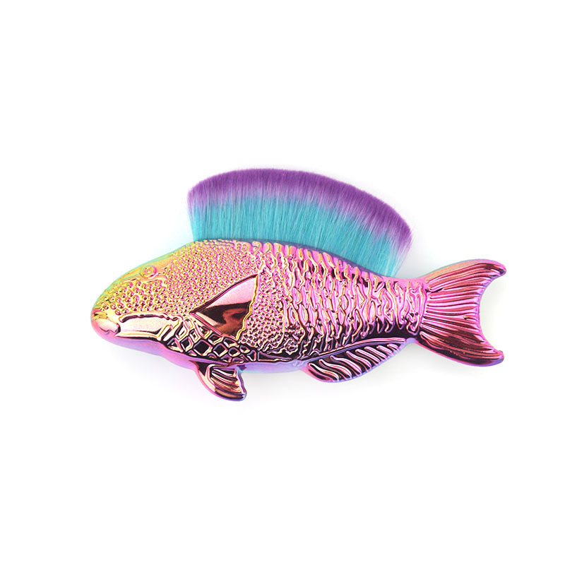 Βούρτσα μακιγιάζ γοργόνα, συνθετικές τρίχες, πλαστική λαβή, συσκευασία σε PVC κουτί, ένα σετ