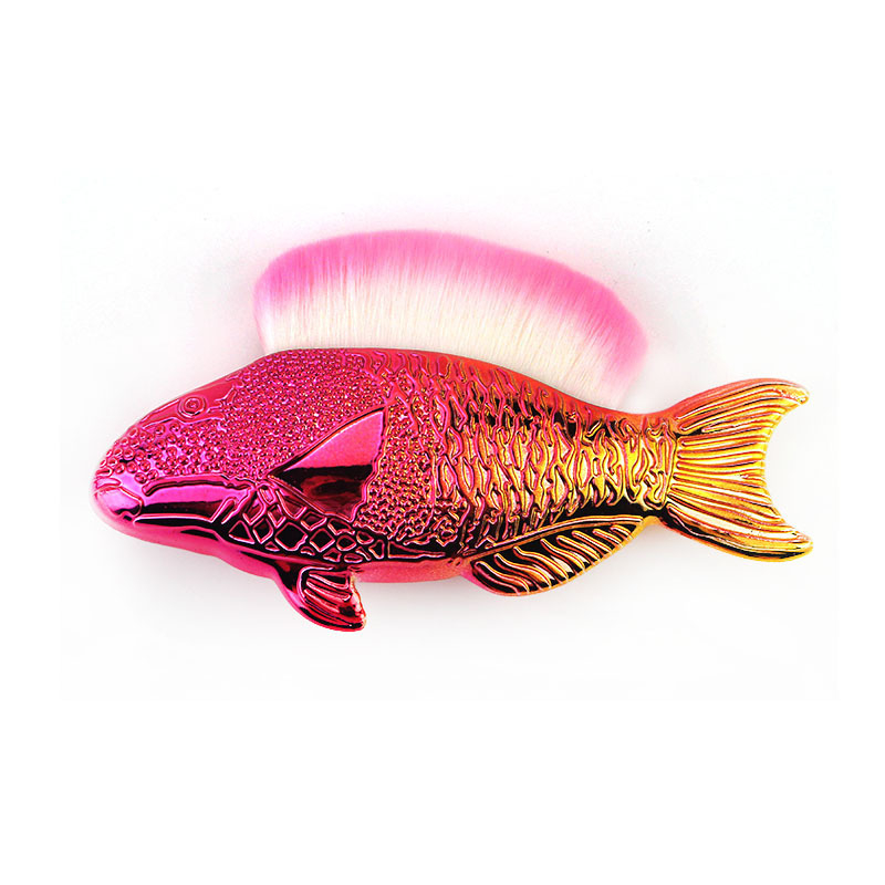 Βούρτσα μακιγιάζ γοργόνα, συνθετικές τρίχες, πλαστική λαβή, συσκευασία σε PVC κουτί, ένα σετ