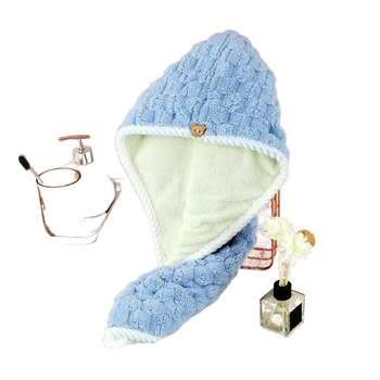 Pălărie pentru uscat părul, cu design dublu-strat, absorbantă, uscare rapidă, greutate peste 200 g.