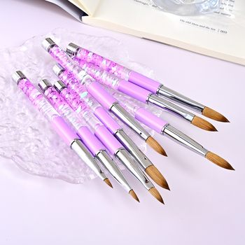 Pensulă de artă pentru unghii, marcă internă Kemeisi, mâner metalic lung, origine Yiwu, 1 set