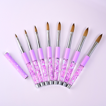 Pensulă de artă pentru unghii, marcă internă Kemeisi, mâner metalic lung, origine Yiwu, 1 set