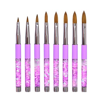 Pensulă de artă pentru unghii, marcă internă Kemeisi, mâner metalic lung, origine Yiwu, 1 set