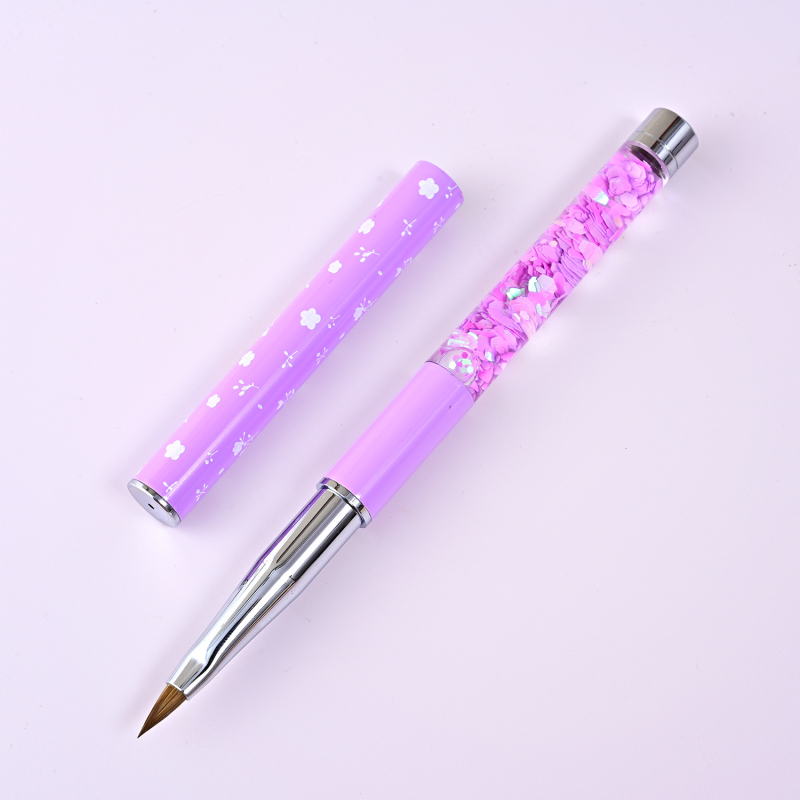 Pensulă de artă pentru unghii, marcă internă Kemeisi, mâner metalic lung, origine Yiwu, 1 set