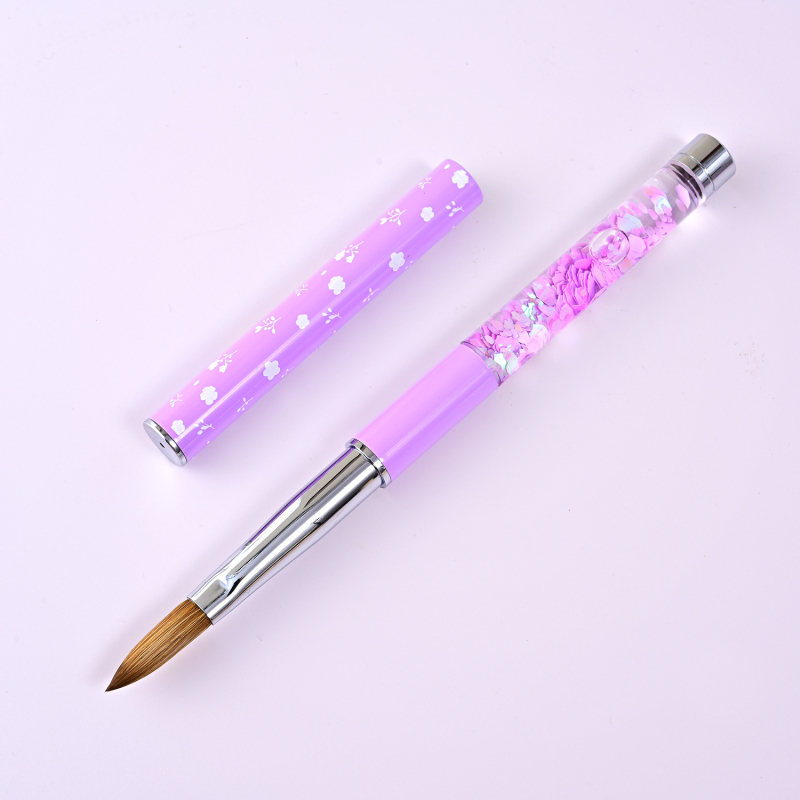 Pensulă de artă pentru unghii, marcă internă Kemeisi, mâner metalic lung, origine Yiwu, 1 set