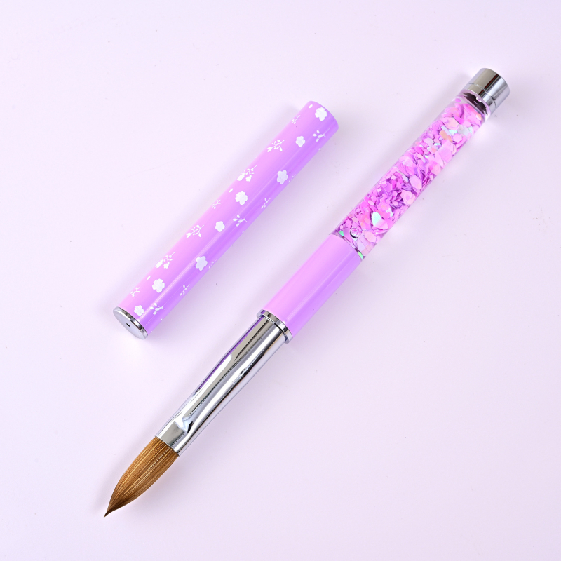 Pensulă de artă pentru unghii, marcă internă Kemeisi, mâner metalic lung, origine Yiwu, 1 set