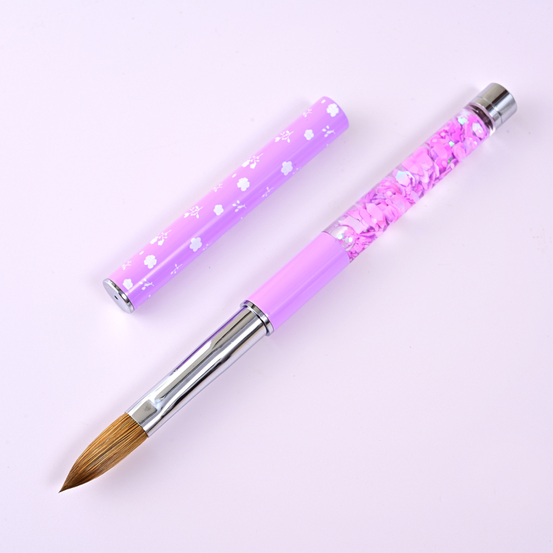 Pensulă de artă pentru unghii, marcă internă Kemeisi, mâner metalic lung, origine Yiwu, 1 set