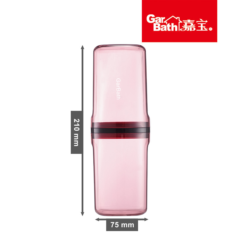 Ceașcă de călătorie pentru apă de gură cu recipient transparent pentru periuță și cutie pentru pastă, din ABS, set 12 buc, depozitare, logo personalizabil