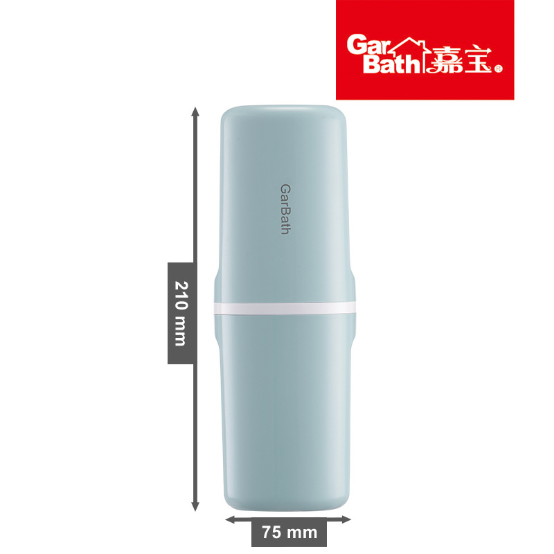 Ceașcă de călătorie pentru apă de gură cu recipient transparent pentru periuță și cutie pentru pastă, din ABS, set 12 buc, depozitare, logo personalizabil