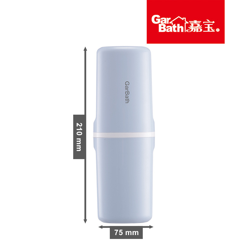 Ceașcă de călătorie pentru apă de gură cu recipient transparent pentru periuță și cutie pentru pastă, din ABS, set 12 buc, depozitare, logo personalizabil