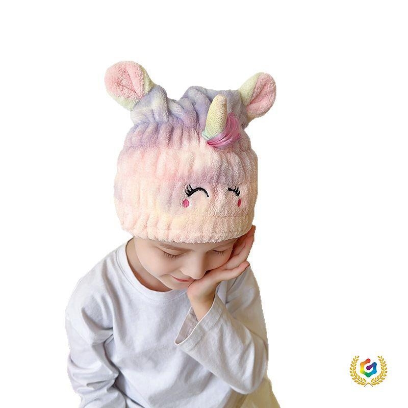 Καπέλο στέγνωσης μαλλιών για παιδιά – βελούρι κοραλλιών, νήμα 150D, κάτω από 30 g, 6-νήματα ύφανσης, στυλ γονέα-παιδιού