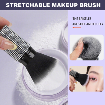 Βούρτσα μακιγιάζ με τρίχες νάιλον, πλαστική λαβή, συσκευασία σε κουτί, φορητή σχεδίαση