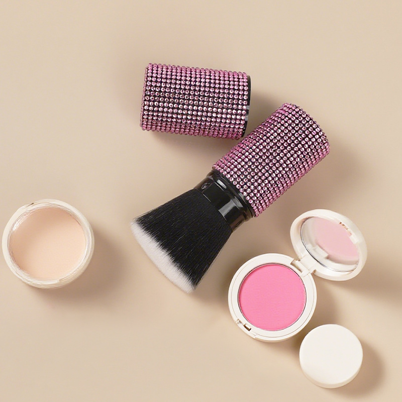 Βούρτσα μακιγιάζ με τρίχες νάιλον, πλαστική λαβή, συσκευασία σε κουτί, φορητή σχεδίαση