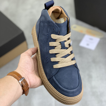 Férfi téli bőrbakancs, középmagas, külső: valódi bőr, belső: bőr, talp: gumi