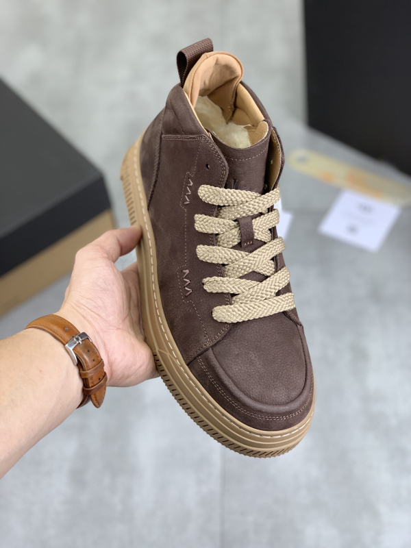 Férfi téli bőrbakancs, középmagas, külső: valódi bőr, belső: bőr, talp: gumi