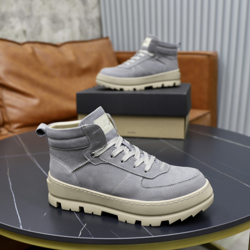 Férfi téli bőrbakancs, középmagas, külső: valódi bőr, belső: bőr, talp: gumi