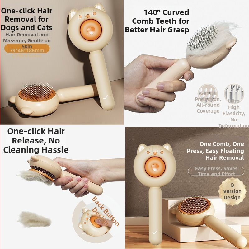 Aiwo Hrebeň na starostlivosť o mačku a psa na odstraňovanie voľnej srsti