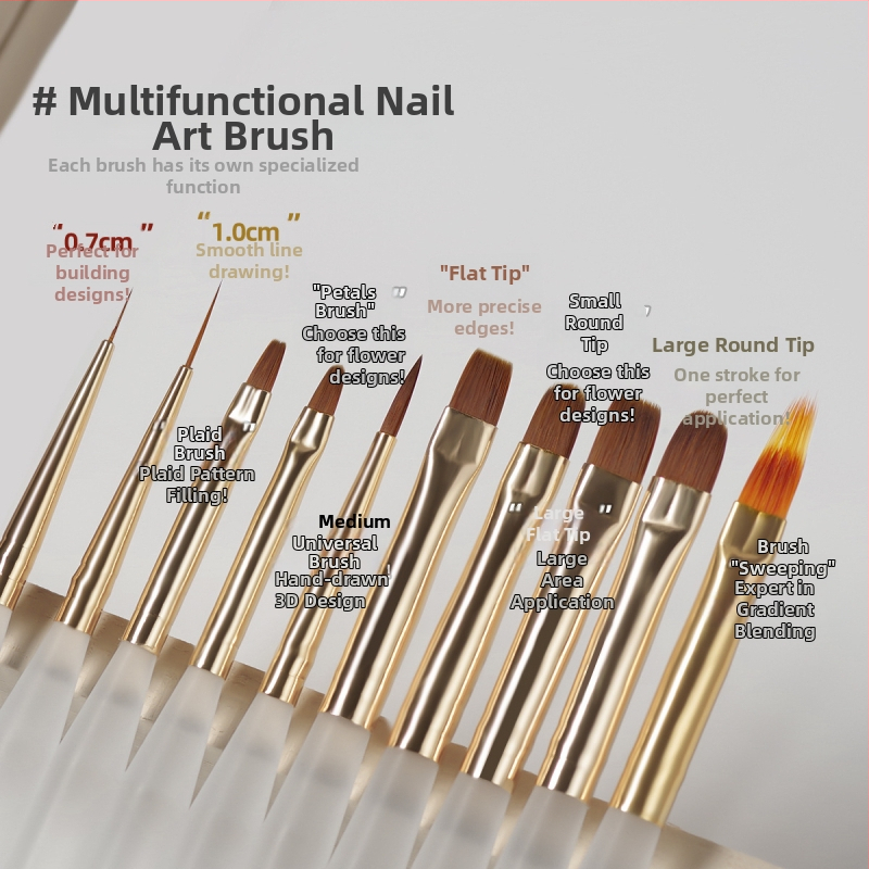 Pero na nechty pre nail art s akrylovým držadlom, 1 sada, pôvod Zhejiang