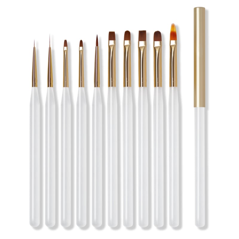 Creion pentru artă unghii și pensulă, mâner acrilic, 1 set, origine Zhejiang