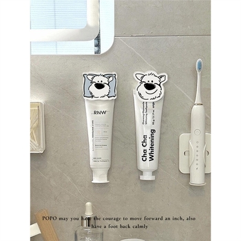 Metalni držač četkica za zube, zidni uz UV sterilizaciju i klips za pastu