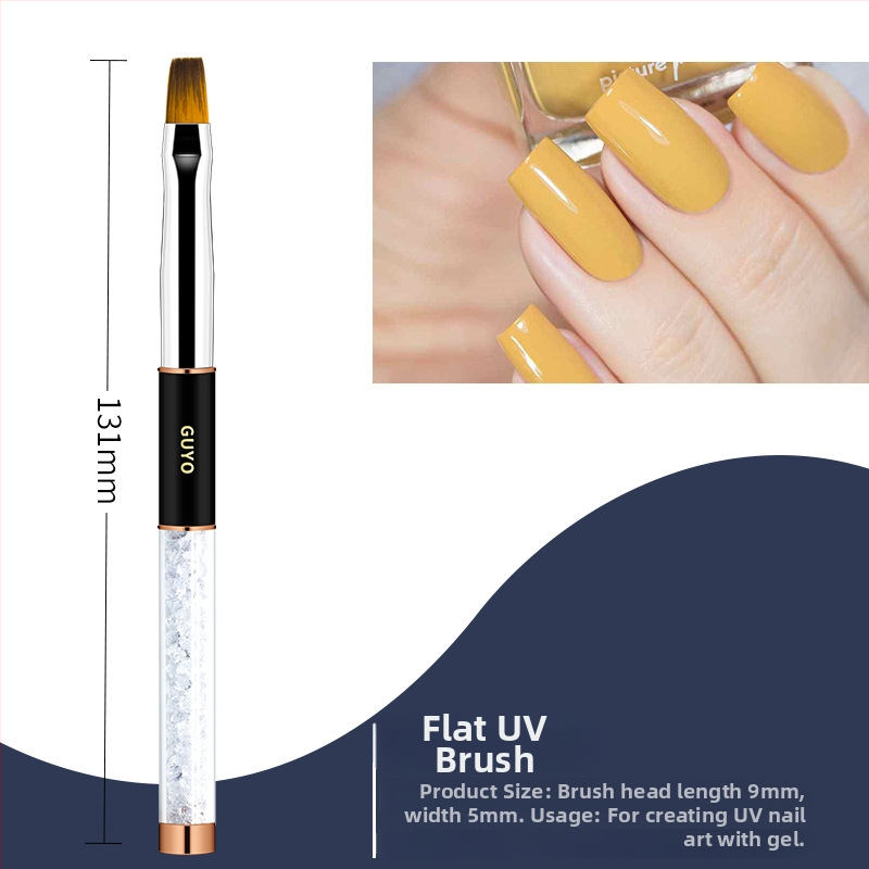 GUYO Sada na nechty s diamantovou tyčou, krištáľovým perom a štetcom z kožušiny zvieraťa